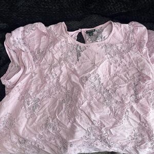 Torrid Light Pink Lace Top